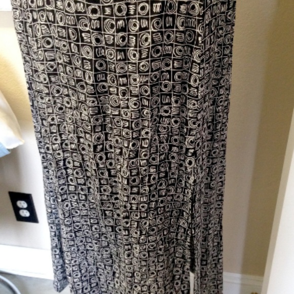 Abstract Scribble Column Maxi Dress Small - Picture 2 of 5